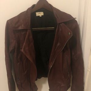 June leather jacket - Burgendy